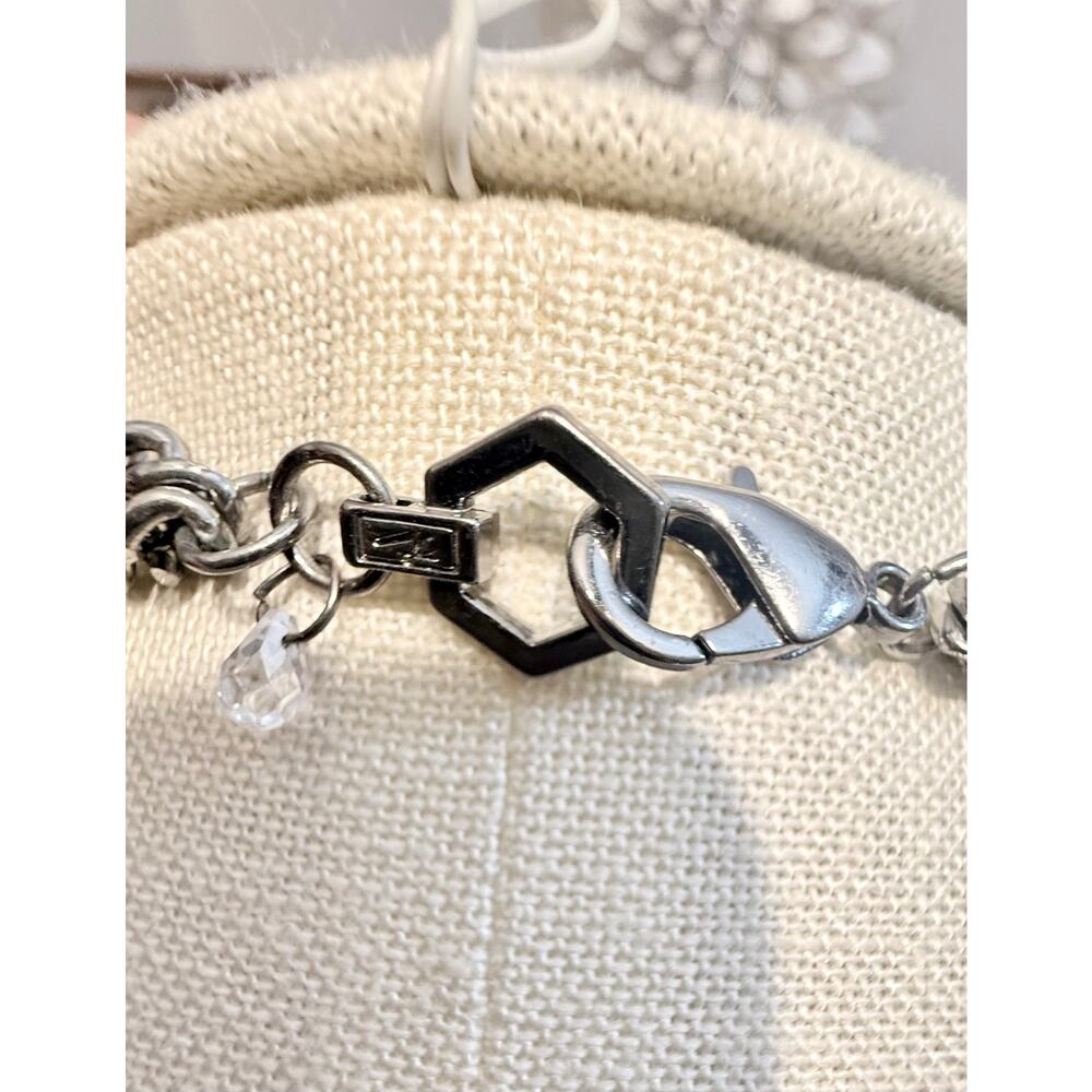 Silver Tone Faux Pearl Multi Strand Necklace 36” - Picture 7 of 10